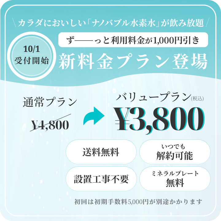 新料金プランのバナー